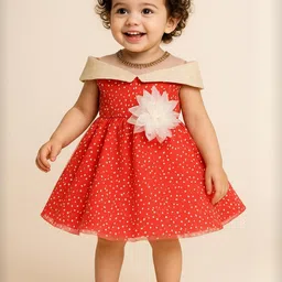 My Lil Princess Embellished Cold-Shoulder Fit & Flare Dress-image-86