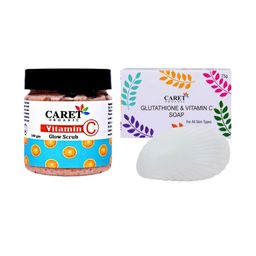 CARET ORGANIC Set Of 2 Glutathione Soap & Vitamin C Scrub-15