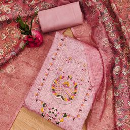 Rangtulika Ethnics Embroidered Unstitched Dress Material-picture-34