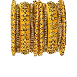 Peora Set Of 10 Gold-Plated Kundan-Studded Bangles-26