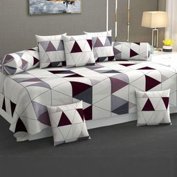 HIYANSHI HOME FURNISHIN Cotton 8-Piece Bedsheets Bolster and Cushion Cover Set-image-92