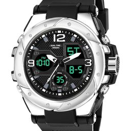 Otage Men Dial & Wrap Around Straps Analogue Watch 9105 SilverBlk-20