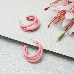 YouBella Contemporary Half Hoop Earrings-image-40