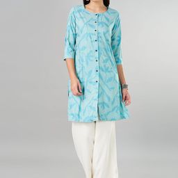 RANGMANCH BY PANTALOONS Women Geometric Printed Thread Work Kurta-32