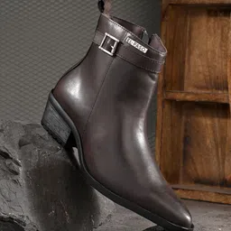 El Paso Women Block-Heeled Casual Chelsea Boots-45