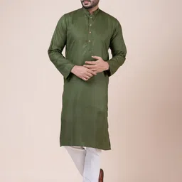 Nawaz's Kurta Men Textured Solid Kurta with Pyjama-picture-57