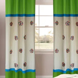 Dekor World Multicoloured Set of 2 Long Door Curtain-39