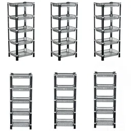 Kuber Industries Silver Toned & Black 6 Pieces Kitchen Multi-Utility Organiser-image-22