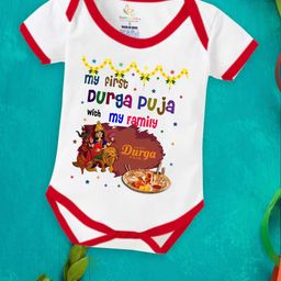 Babywish Navratri Special Printed Pure Cotton Bodysuit-image-92