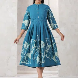 Label Khoj Floral Print A-Line Midi Dress-image-37