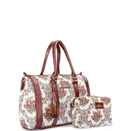 THE CLOWNFISH Printed Oversized Bucket Handheld Bag with Tasselled image 2