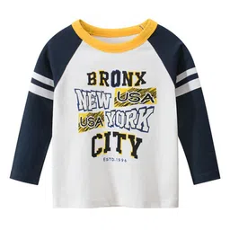 LULU & SKY Boys Typography Printed Applique T-shirt-picture-4