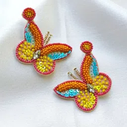 Crunchy Fashion Artificial Stones Studded & Beads Beaded Quirky Drop Earrings-11