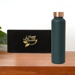 INTERNATIONAL GIFT Green Single Copper Solid Water Bottle-image-74