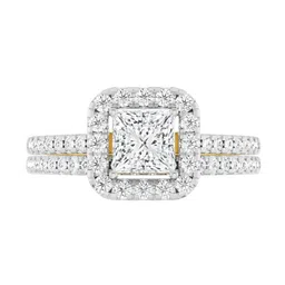 Emori Princess Cut Bridal Ring Set-image-43