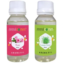PEEPALCOMM 2-Pcs Transparent Rose & Lemongrass Aroma Oils - 60 ml-16