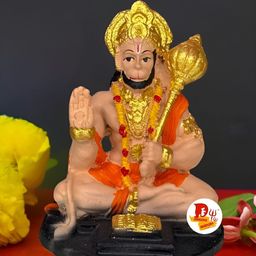 DARIDRA BHANJAN Orange Religious Idol Showpiece-image-73