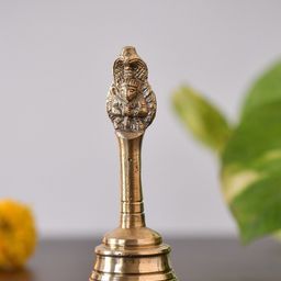 Fashion Bizz Yellow Textured Pooja Bell-53