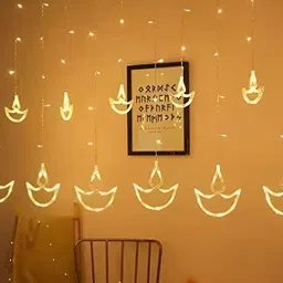 SPARK WORLD Gold Toned  Diya-Shaped String Lights-25