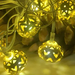 SPARK WORLD Beige Ball-Shaped String Lights-29