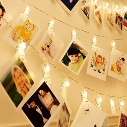ENORMITY Yellow Photo Clip Shape String Lights image 1