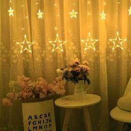 SPARK WORLD Yellow Star Shaped String Lights-28
