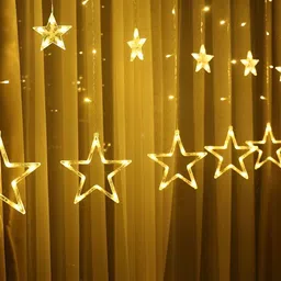 SPARK WORLD Yellow Star-Shaped LED String Lights-9