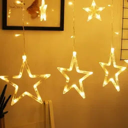 SPARK WORLD Yellow Star-Shaped String Lights-23