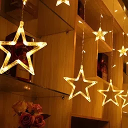 ENORMITY Yellow Star Shape String Lights image 1