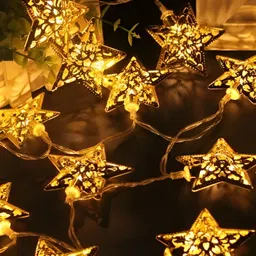 ENORMITY Yellow & White Star Shape String Lights-9