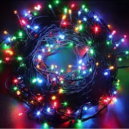 ENORMITY Blue & Red Rice Shape String Lights-21