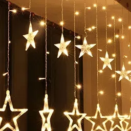 SPARK WORLD Transparent Star Shaped String Lights-3
