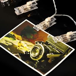 SPARK WORLD Transparent LED Photo Clip String Lights-15