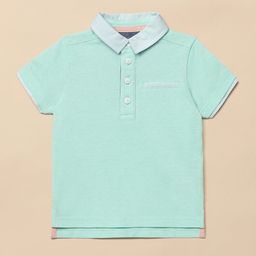 mothercare Boys Green Polo Collar Cotton T-shirt-image-64