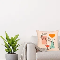 Home White & Black Geometric Square Cushion Cover-image-52