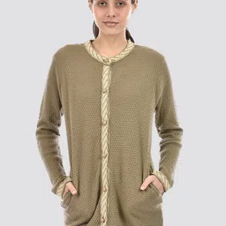 American Eye Ribbed Self Design Acrylic Longline Cardigan-picture-50
