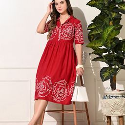 DECKEDUP Print Empire Dress-image-33