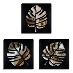 SEHAZ ARTWORKS Black 3 Pieces Textured Wall Hangings-picture-17