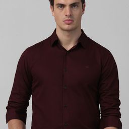 Mufti Men Spread Collar Solid Cotton Slim Fit Casual Shirt-picture-40