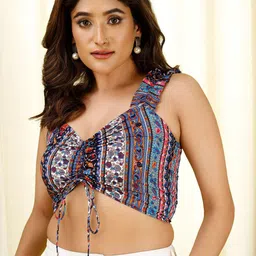 OOMPH! FACTOR Women Floral Printed Crepe Bralette Crop Top-picture-11