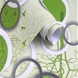 HOMEMATES Beige & Green Printed Self-Adhesive Waterproof Wall Sticker-picture-24