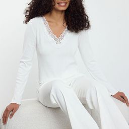 Trendyol Women V-Neck Night suit-picture-21