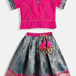 Sangria Girls Woven Design Lehenga With Choli-image-63
