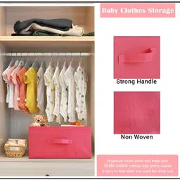 Aura Pink Set Of 6 Regular Foldable & Multipurpose Wardrobe Storage Box image 3