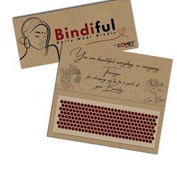 Comet Busters Bindiful Beautiful Traditional Designer Bindi - Maroon image 1