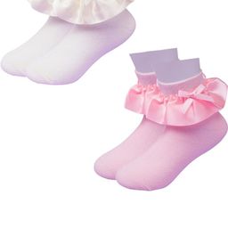 NESKA MODA Girls Pack Of 2 Ankle Length Frills Socks-picture-21