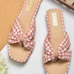 GERIEF Women Printed Open Toe Flats-image-37