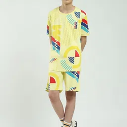 Monte Carlo Boys Printed Pure Cotton Round Neck T-Shirt & Bermuda Shorts Clothing Set-image-56