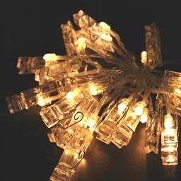 SPARK WORLD Yellow Photo Clip Shape String Lights image 2
