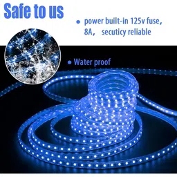 ENORMITY Blue & White Rice Shape String Lights image 2